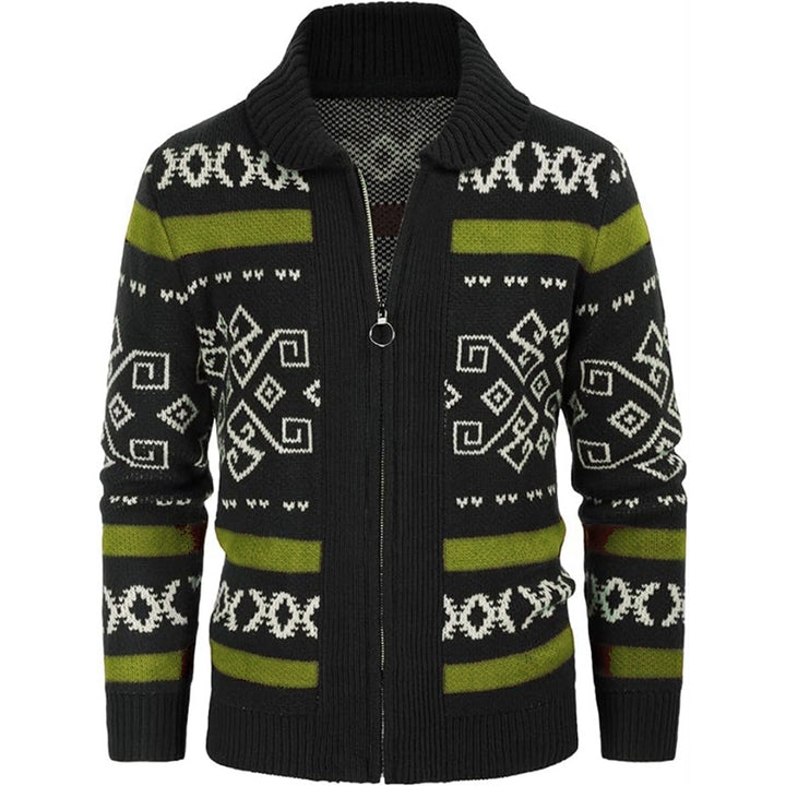Ladies cardigan with modern pattern Lune London