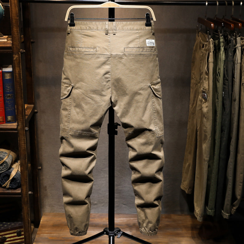 Men's cargo pants with multifunctional pockets and elastic waist Lune London