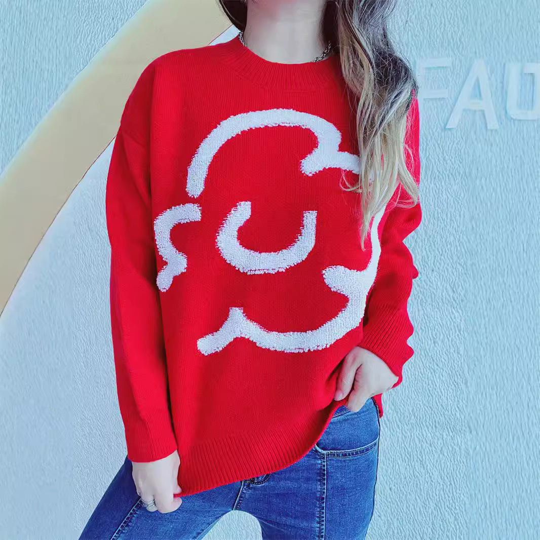 Pull femme décontracté avec impression graphique Chic & Stil