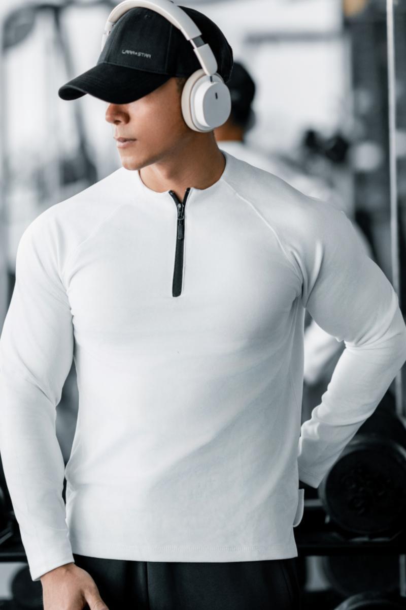 Men's long sleeve sports shirt with innovative zipper Lune London