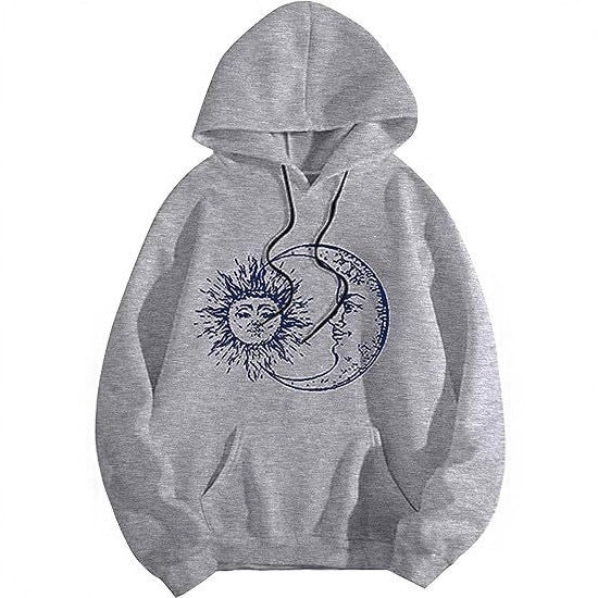Women's hoodie with artistic sun-moon motif Chic & Stil