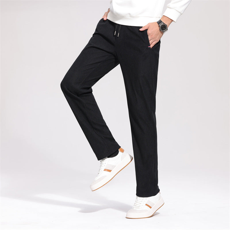 Comfortable leisure pants for men with adjustable elastic waistband Lune London