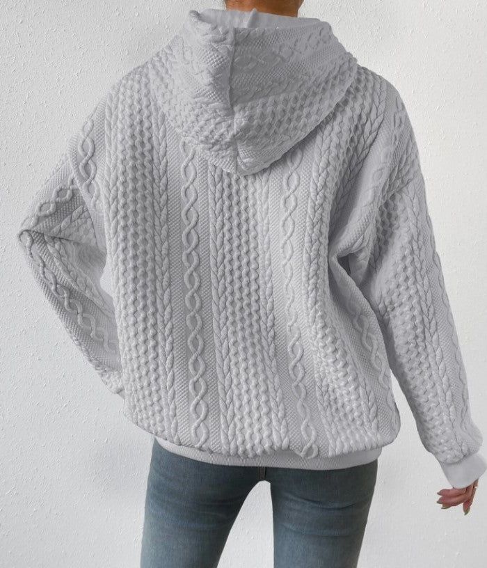 Lune London | Hooded jacquard sweater