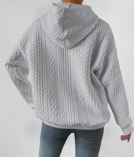 Lune London | Hooded jacquard sweater