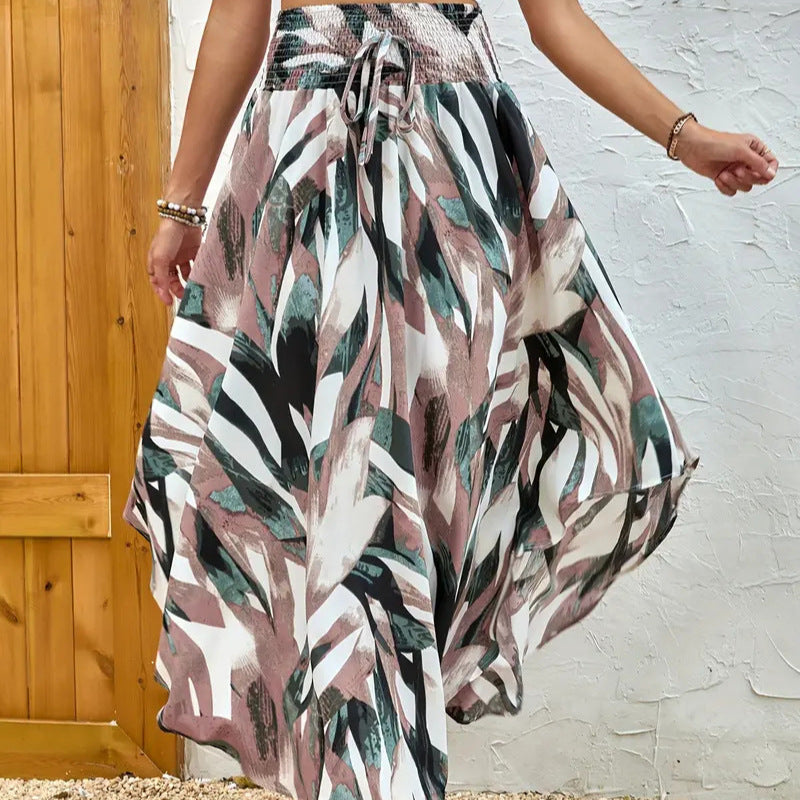 Ladies elegant maxi skirt with modern chevron pattern Lune London