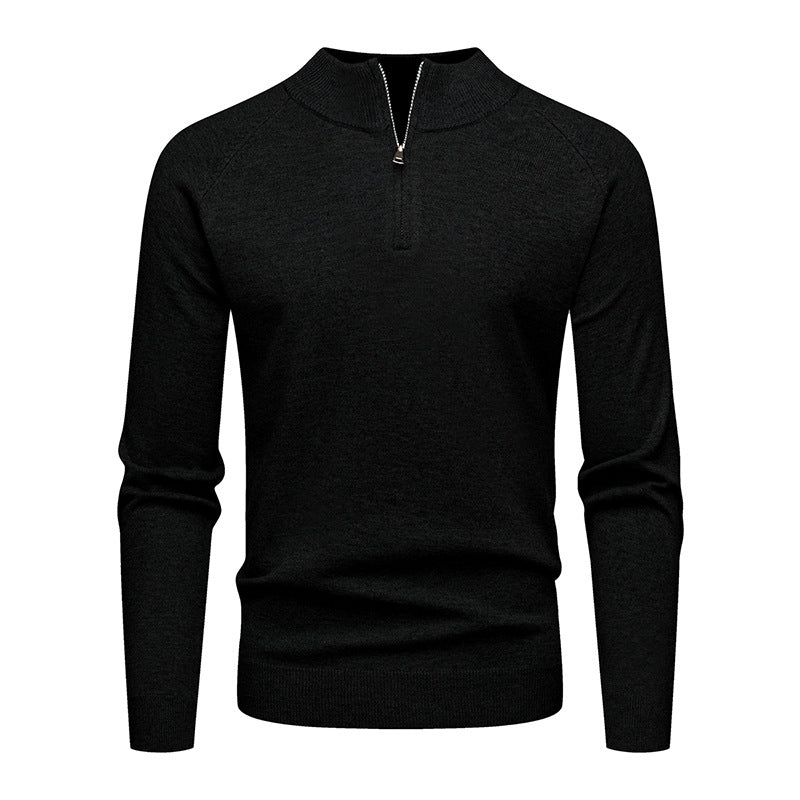 Fashion sweater for men with a short zipper Lune London