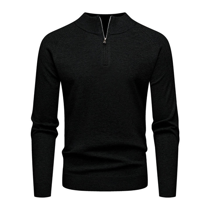Fashion sweater for men with a short zipper Lune London
