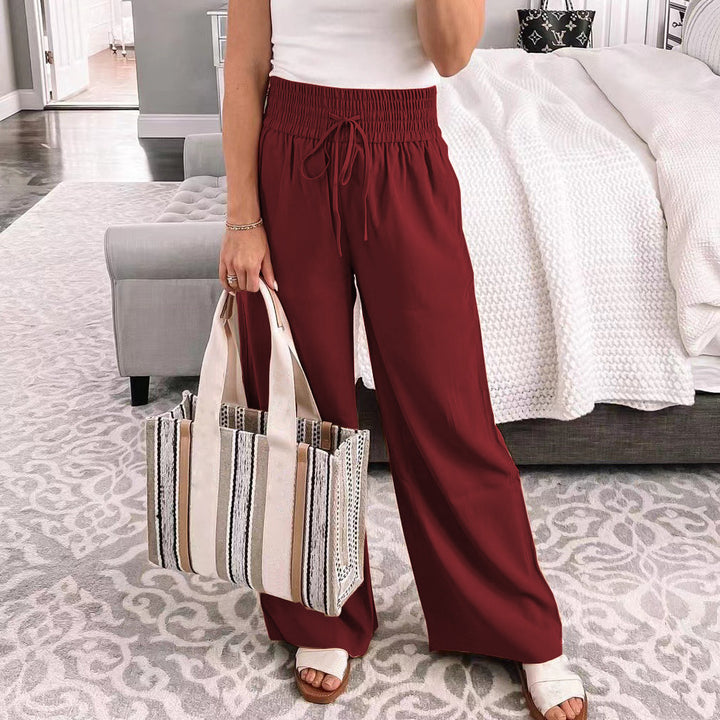 Loose-fit leisure pants for women with elastic waist and adjustable drawstring Lune London