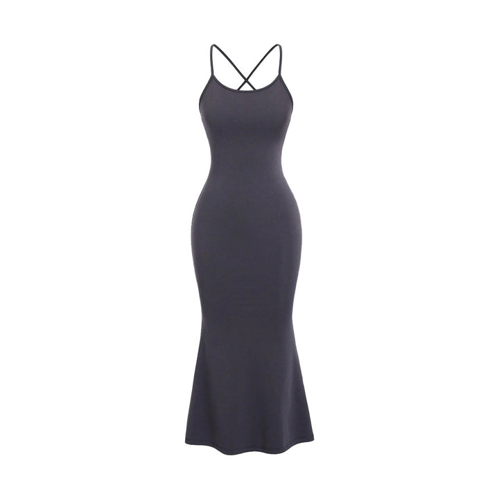 Robe en dentelle à manches longues pour femmes avec coupe près du corps et lacets décoratifs Chic & Stil