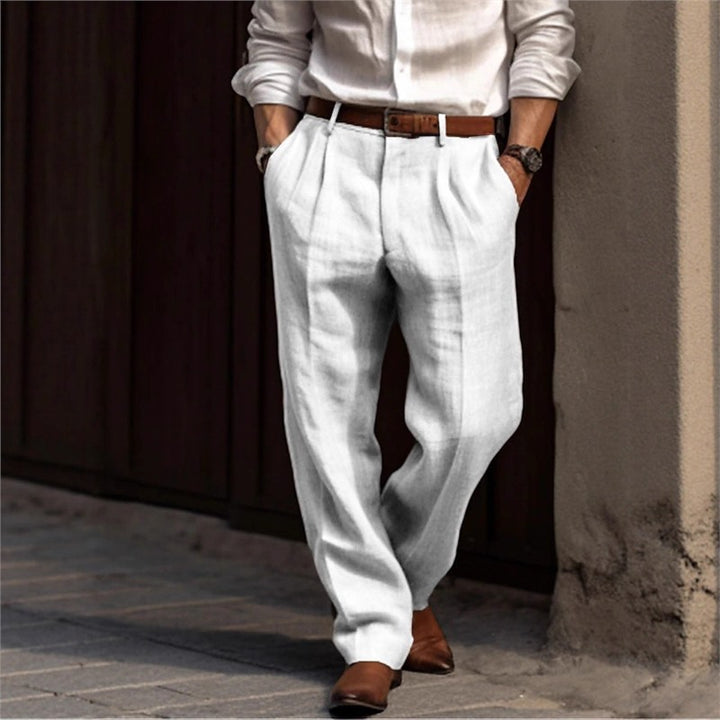Pantalon en lin élégant pour hommes avec coupe décontractée et poches pratiques Chic und Stil