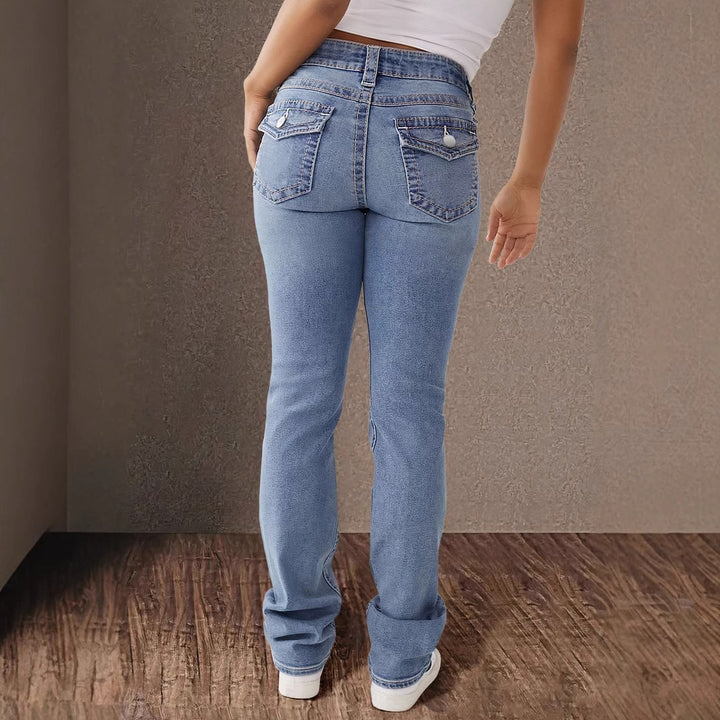 Ladies High-Waist Jeans in Vintage Look with figure-hugging fit Lune London
