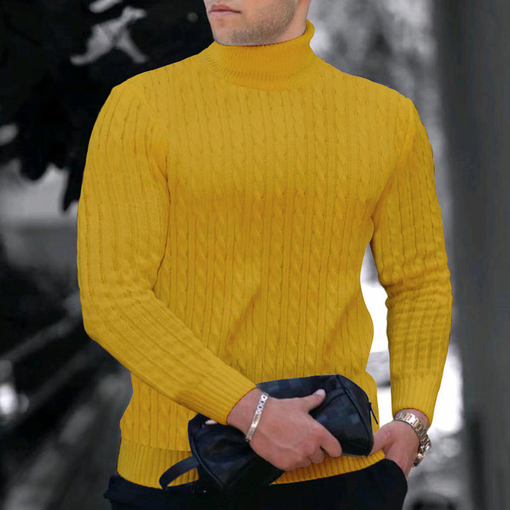 Modern turtleneck sweater for men with textured design Lune London