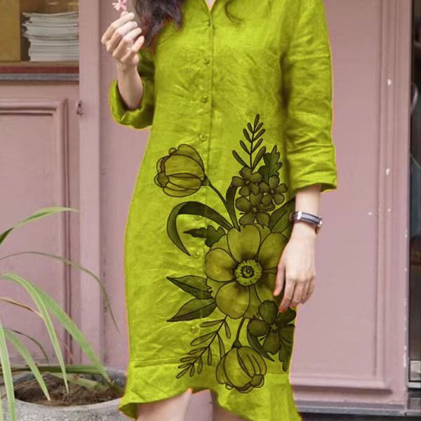 Robe chemise femme avec imprimés floraux et coupe cintrée Chic & Stil