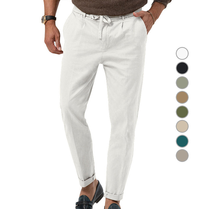 Casual chino pants for men with adjustable waist and elastic inserts Lune London