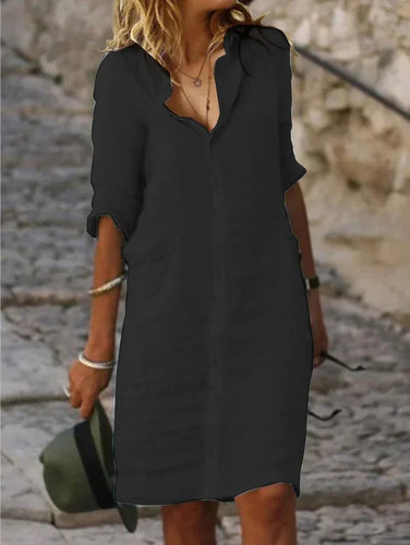 Women Casual Shirt Dress with Chic Details Lune London