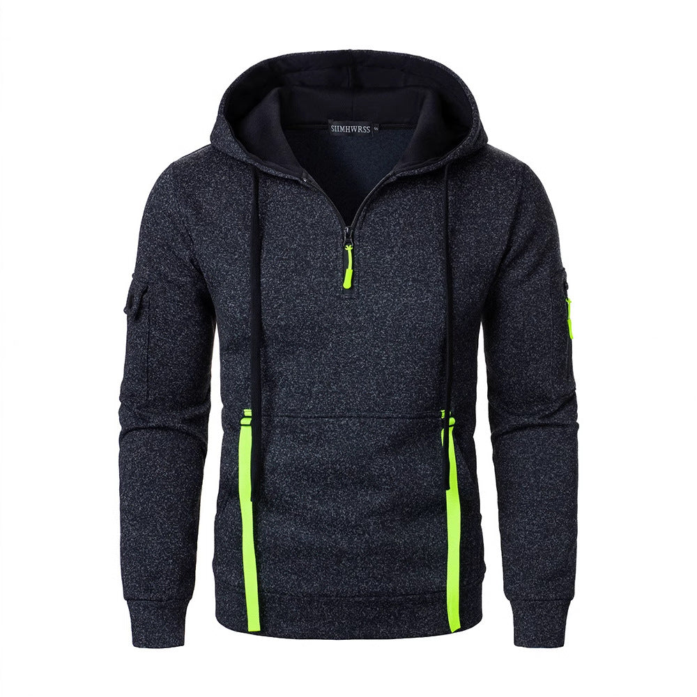 Men's sporty hoodie with breathable inserts and practical zip pockets Lune London