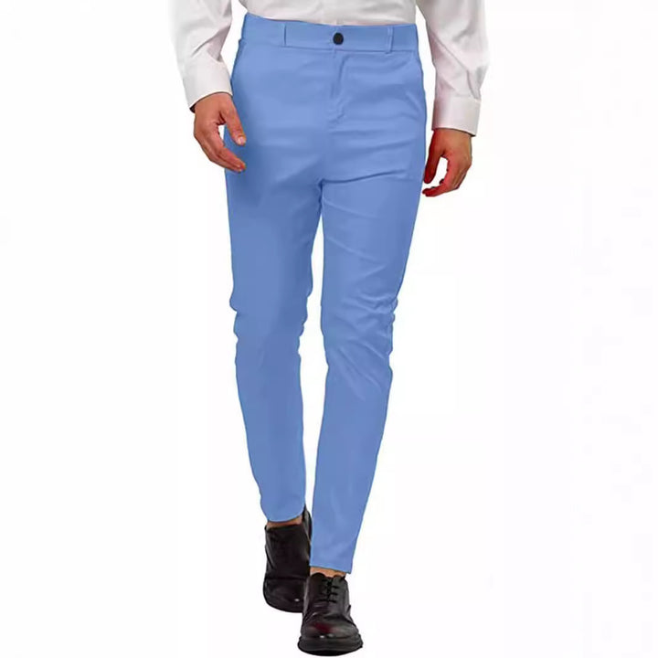 Pantalon chino slim-fit pour homme tendance avec taille élastique et design innovant Lune London