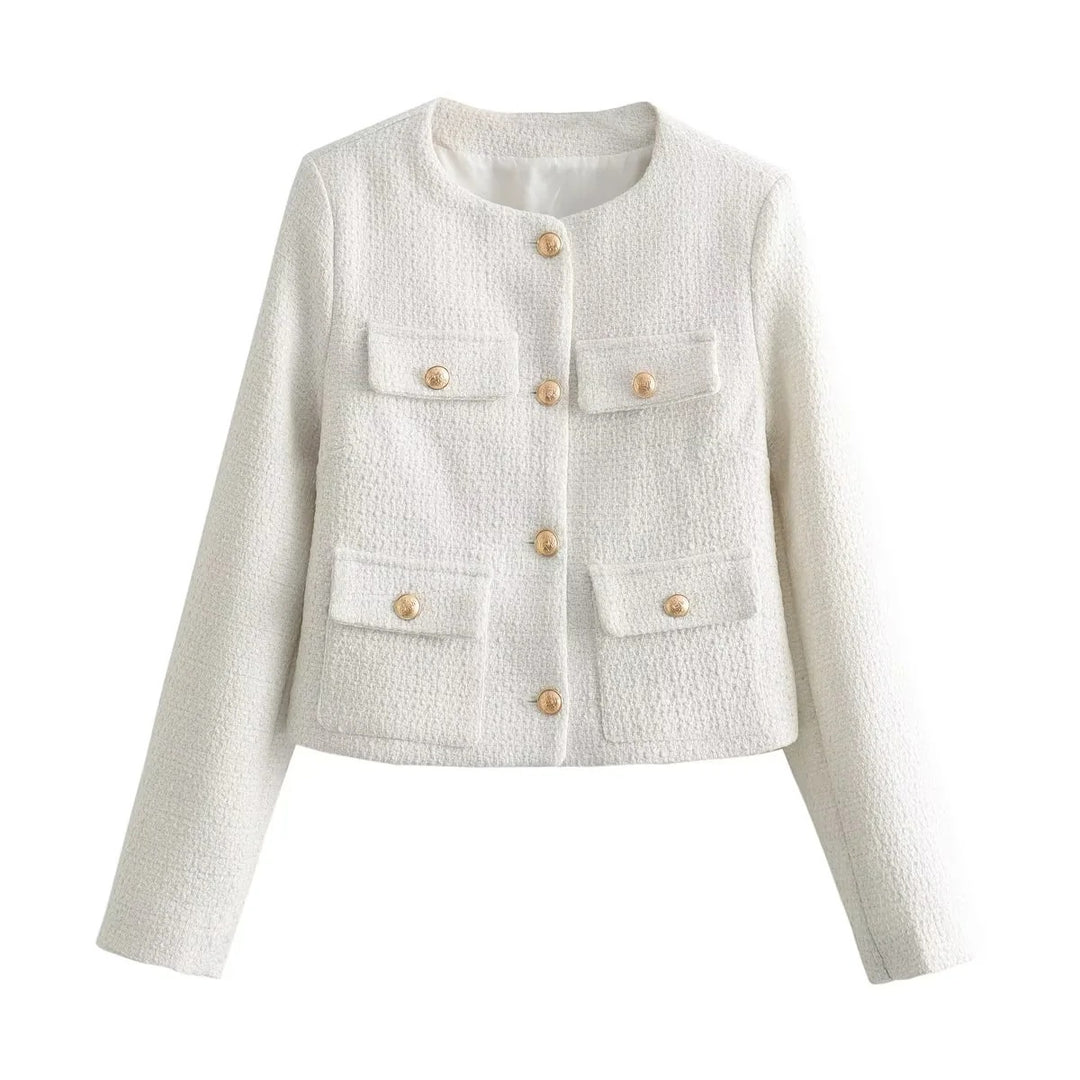 Veste courte tendance pour femmes avec deux poches poitrine pratiques Chic & Stil