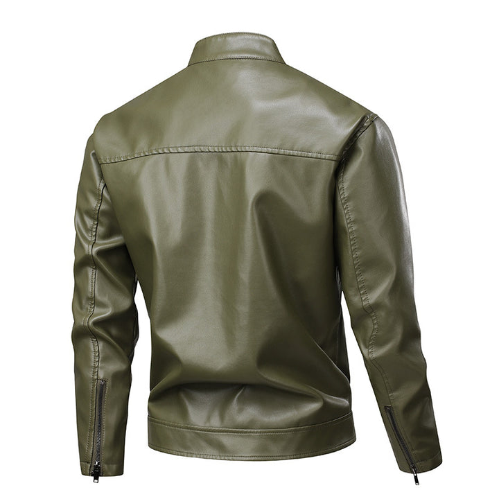 Veste en cuir tendance pour homme avec des accents structurés Lune London