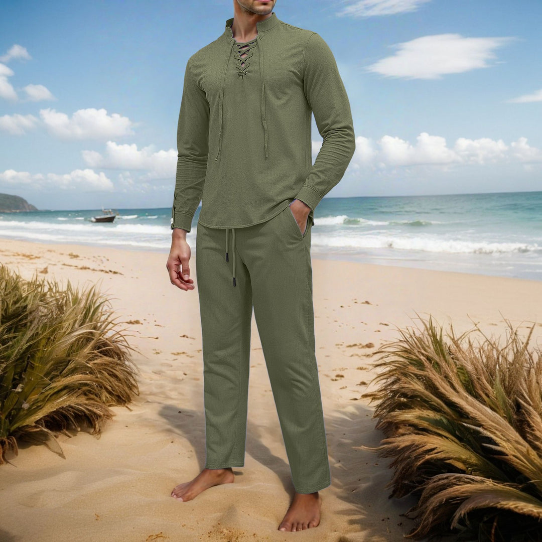 Men's Stylish Casual Set with Breathable Top and Comfortable Pants Lune London