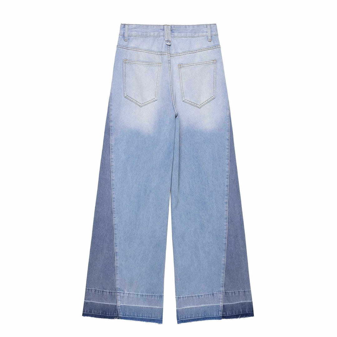 Ladies wide High-Waist Jeans Lune London