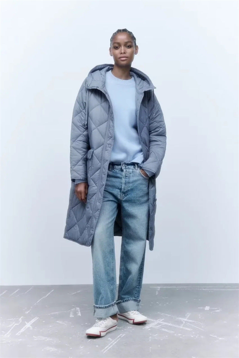 Women’s quilted transitional jacket with hood and practical pockets Lune London 1759483144