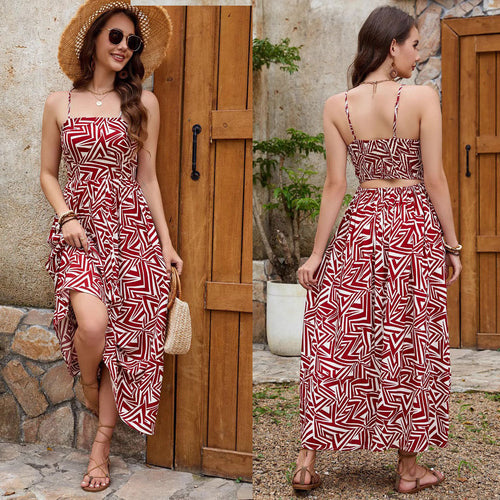 Lune London bohemian high slit maxi dress for women