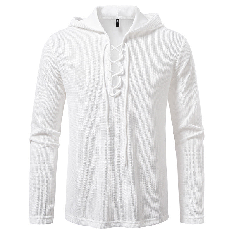 Men's hoodie with innovative lacing and structured design Lune London