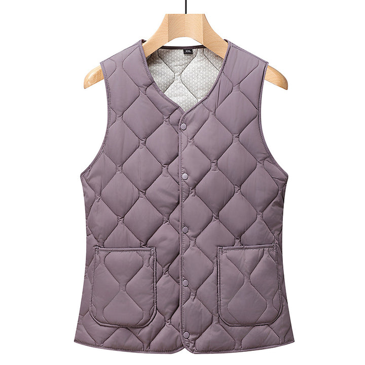 Ladies quilted gilet with large pockets and trendy cut Lune London