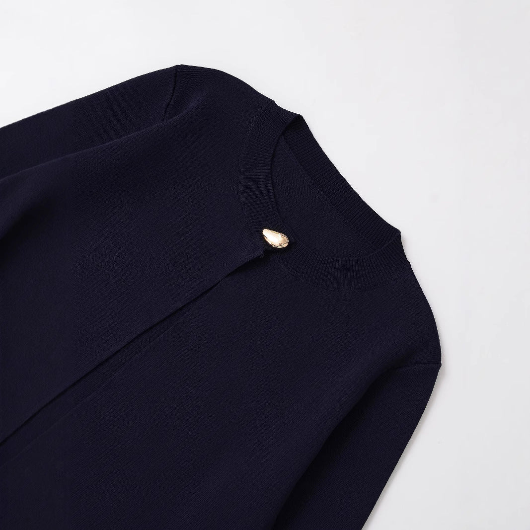 Fashionable knitted jacket for women with decorative button and elegant cut Lune London