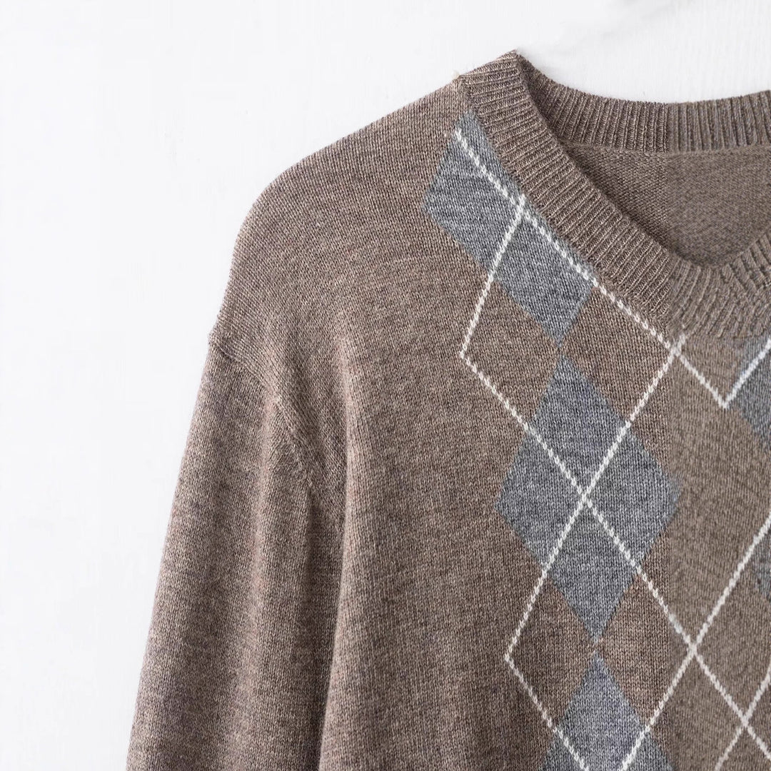 Pull femme avec motif diamants élégant Chic & Stil