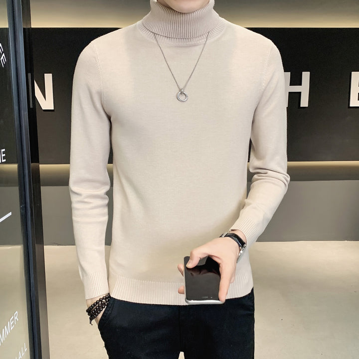 Men's sweater with high collar in soft knit Lune London