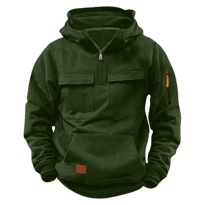 Functional hooded jacket for men with zipper and practical pockets Lune London