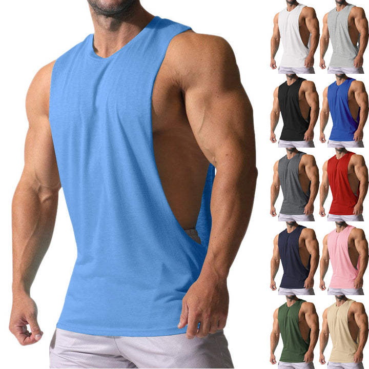 Men's sleeveless sports shirt with deep back neckline and breathable material Lune London