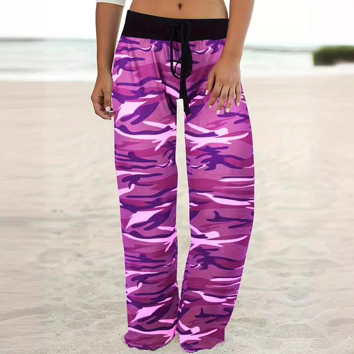 Ladies leisure pants with modern camouflage look Lune London