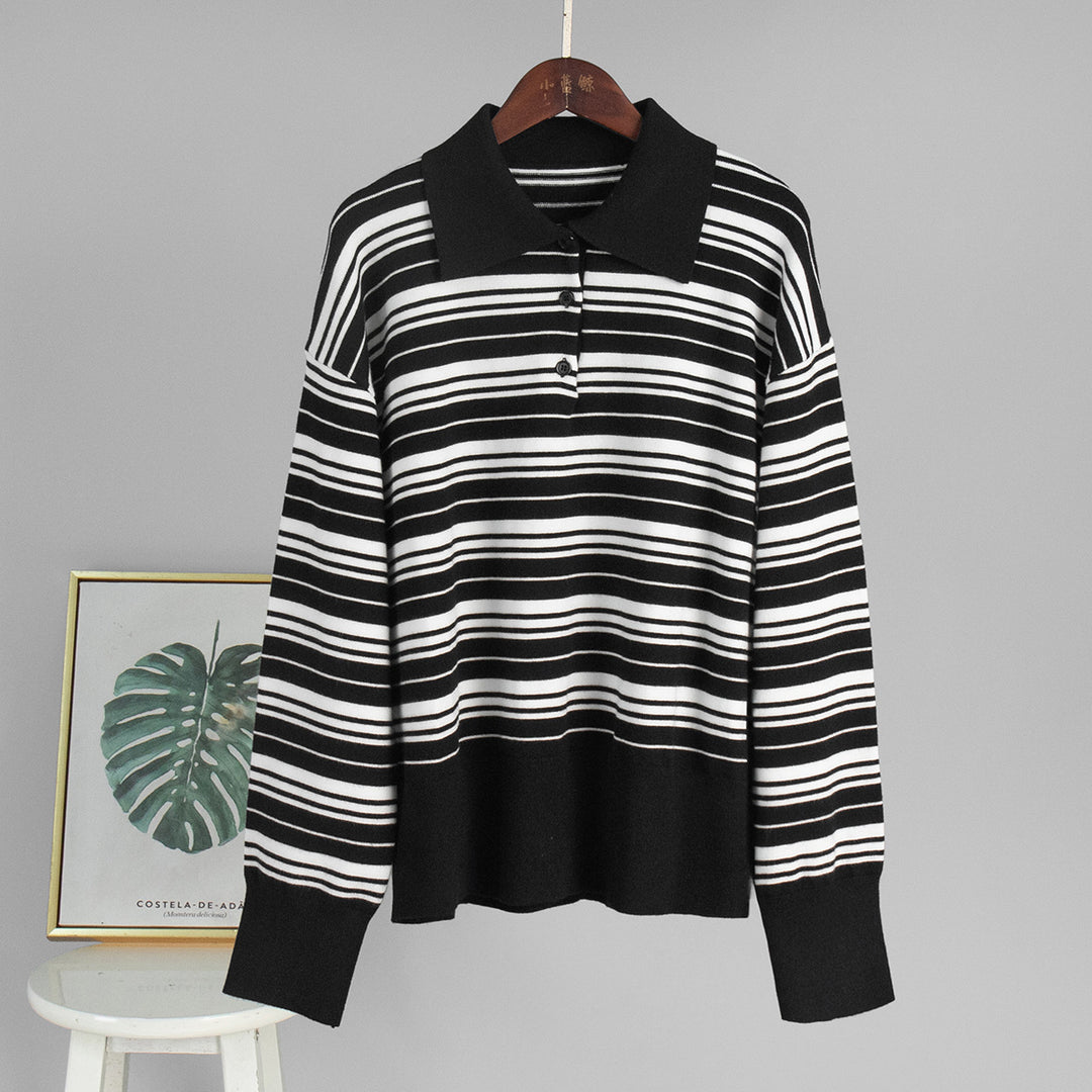 Cardigan rayé pour femme avec une coupe décontractée Chic & Stil