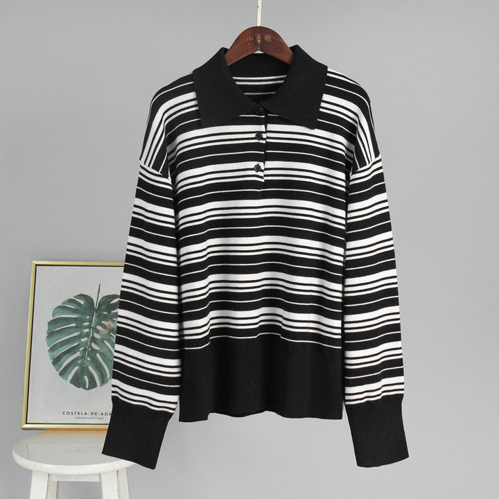 Cardigan rayé pour femme avec une coupe décontractée Chic & Stil