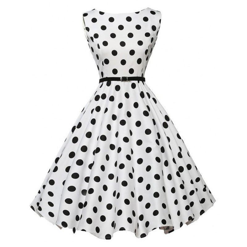 Robe swing pour femmes avec des pois Chic & Stil