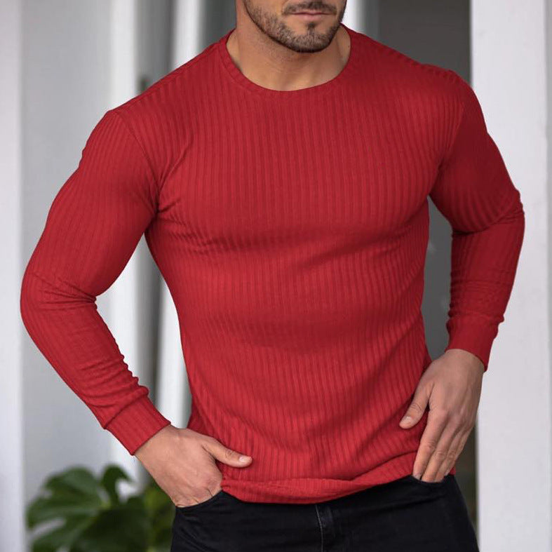 Men Long Sleeve T-Shirt with a fine ribbed structure Lune London