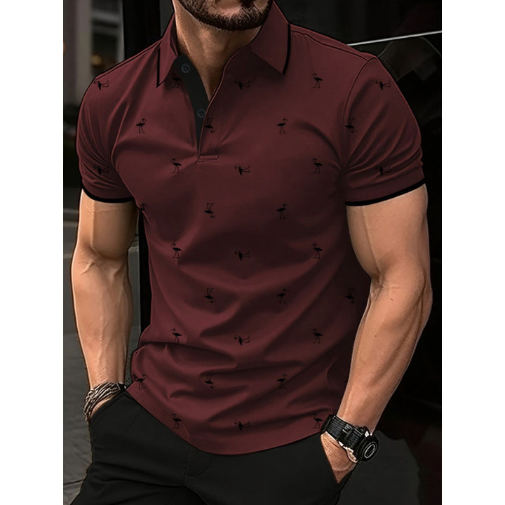 Lune London men's printed leisure polo shirt