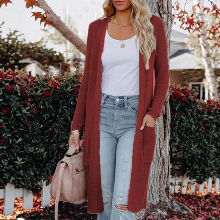 Cardigan long pour femmes au design élégant avec poches pratiques Chic & Stil