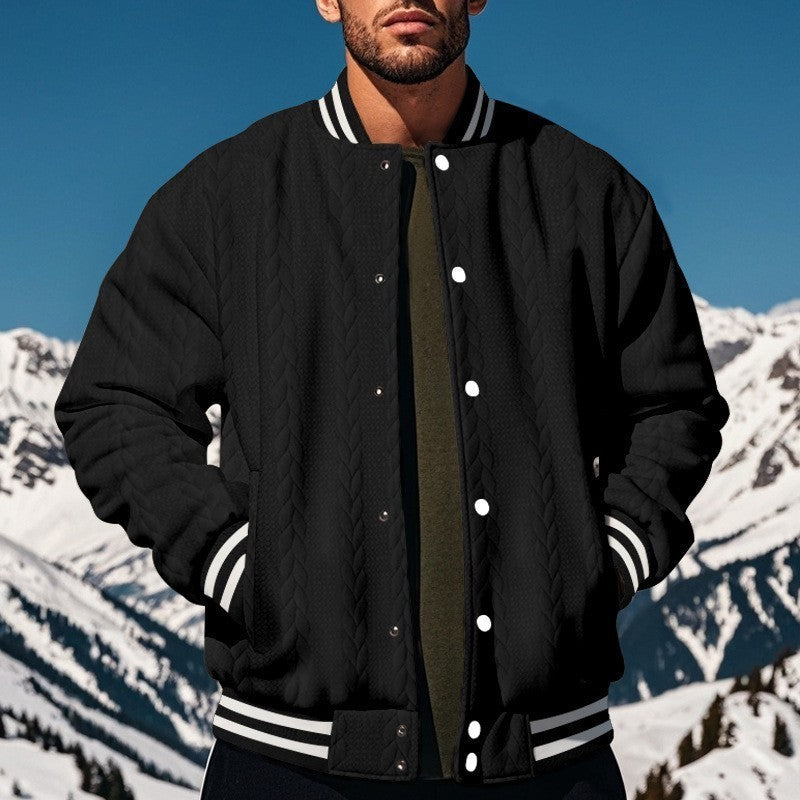 Versatile knit jacket for men sporty chic style