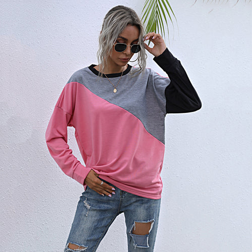 Sporty sweatshirt for women with a trendy color block design Lune London