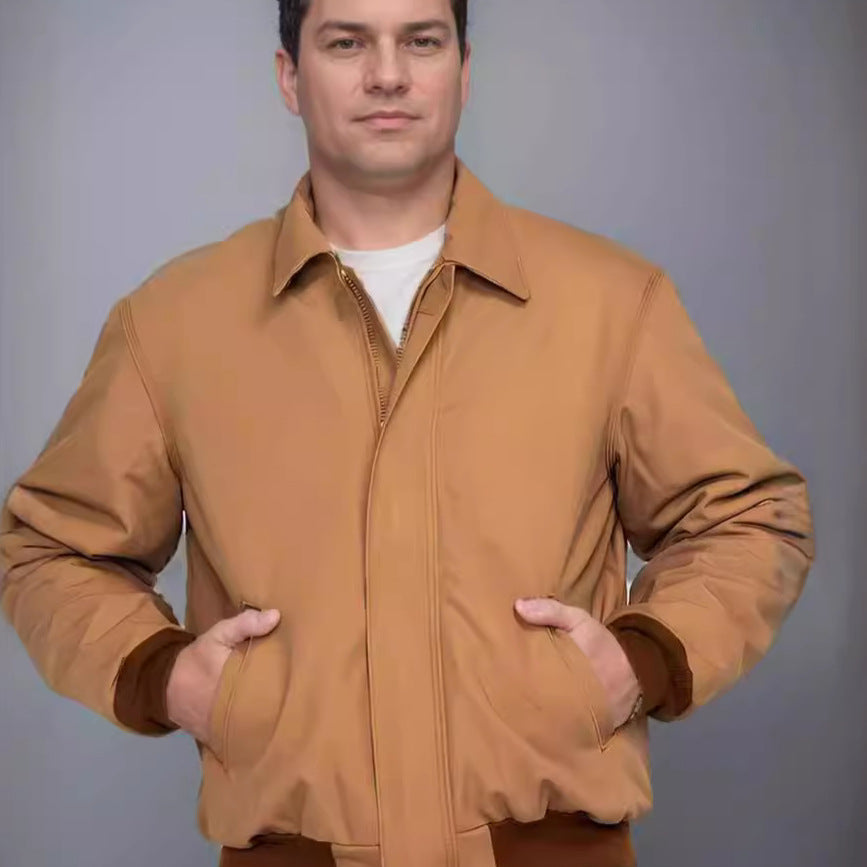 Elegant bomber jacket for men with practical pockets and elastic waistband Lune London