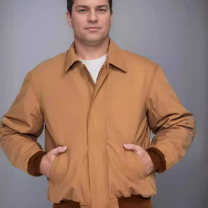 Elegant bomber jacket for men with practical pockets and elastic waistband Lune London