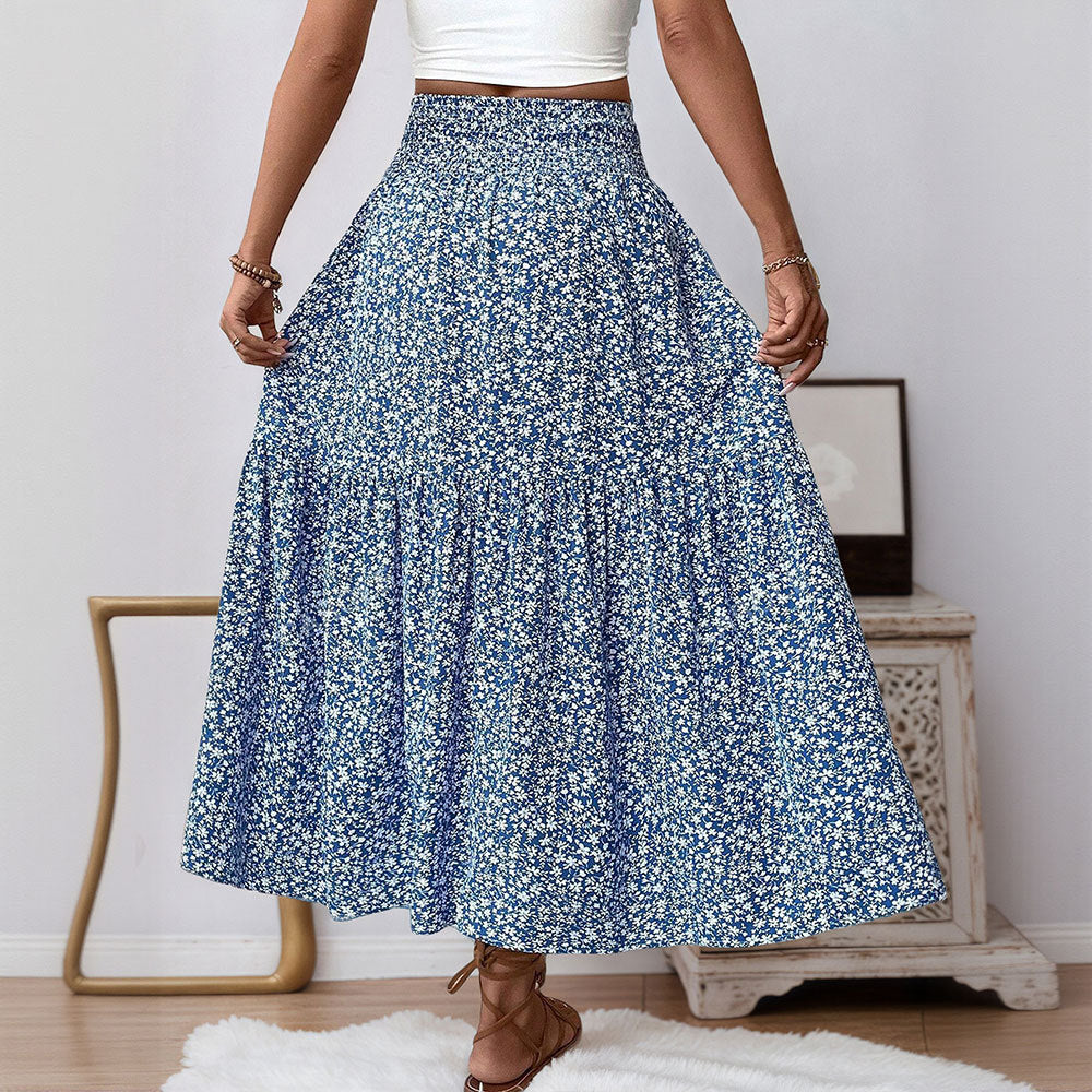 Robe maxi femme avec motifs floraux et taille élastique Chic & Stil