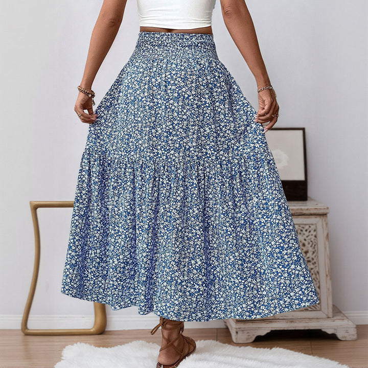 Robe maxi femme avec motifs floraux et taille élastique Chic & Stil