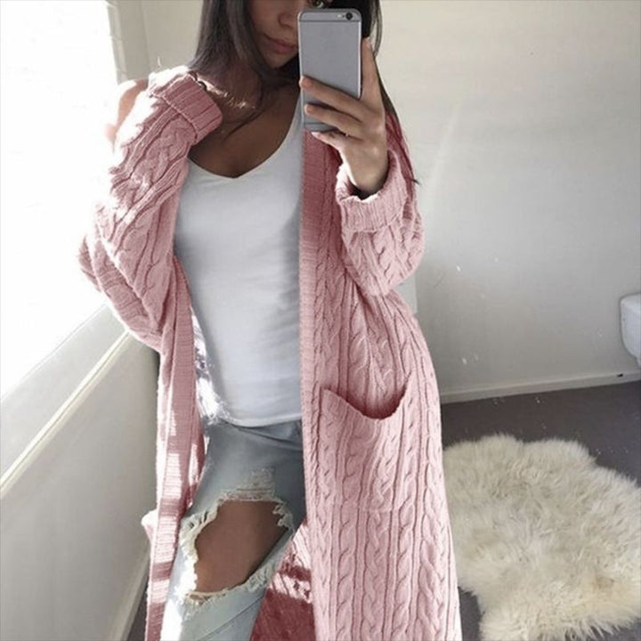 Oversized women's knitted relief cardigan Lune London