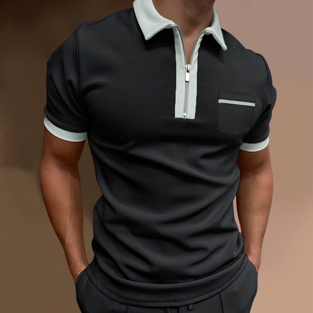 Men's Zip Front Polo Chic Lune London