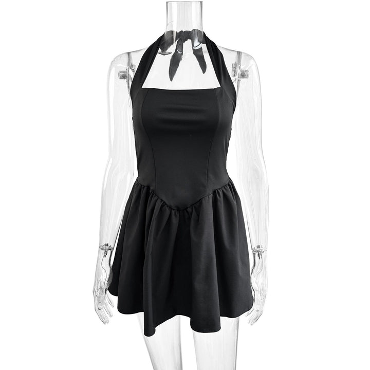 Women High-neck Mini Dress with Voluminous Skirt Lune London